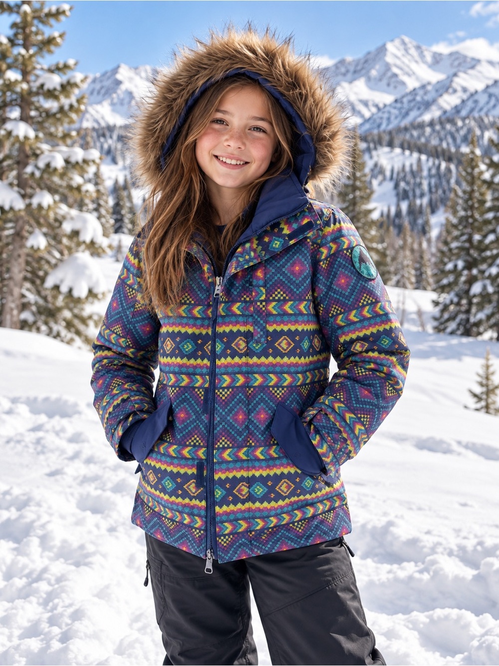 Burton Girls DRYRIDE Snowboard Jacket Size L 14/16 Room To Grow